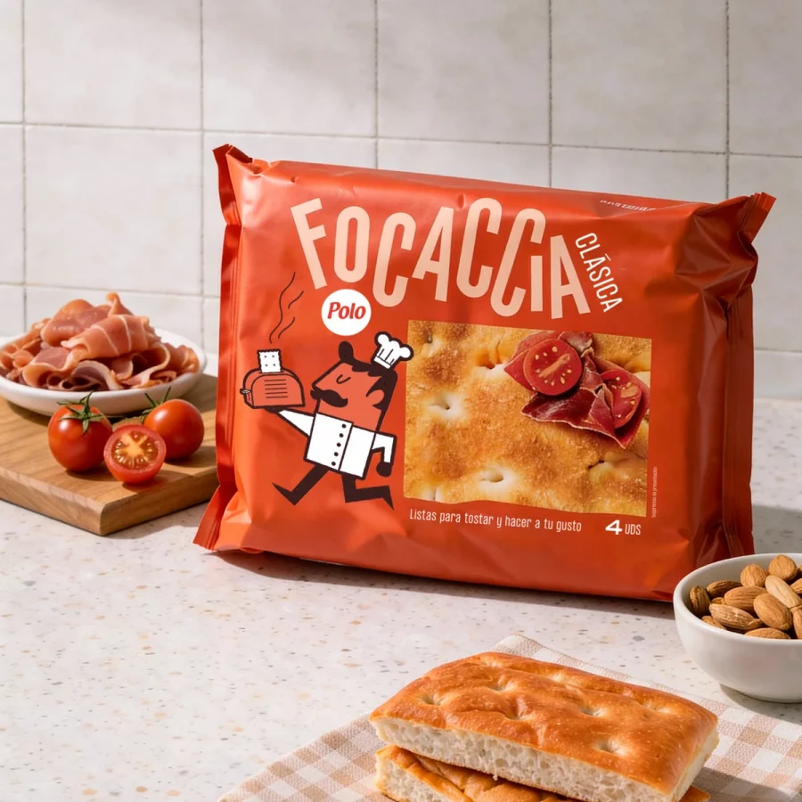Focaccia Clásica con Aceite de Oliva Virgen Extra